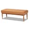 Baxton Studio Arvid Mid-Century Modern Tan Faux Leather and Walnut Brown Finished Wood 4-Piece Dining Nook Set 175-10837-10839-9305-Zoro - alternate 2